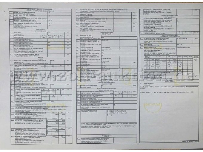 MAN/Faun/Zöller Müllsammelfahrzeug, EG- Übereinstimmungsbescheinigung hintere Ansicht