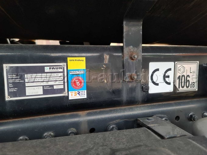 Ansicht 1 Typenschild Aufbau Faun