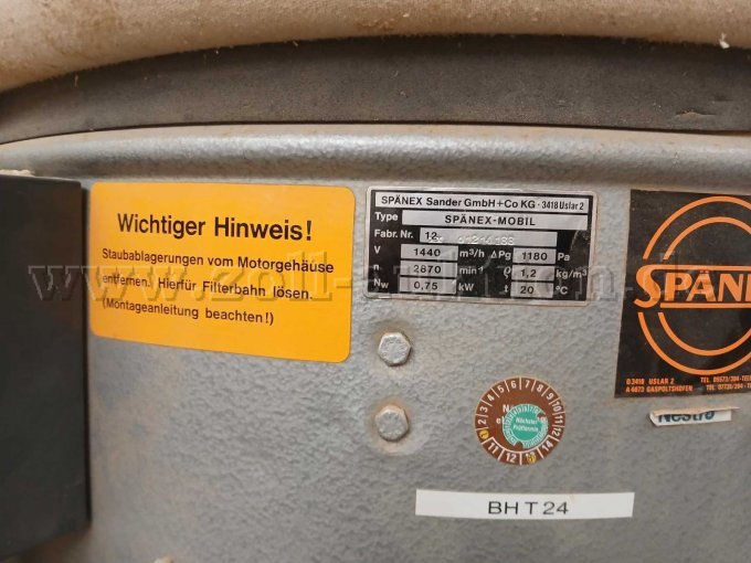 Typenschild mobile Absaugung