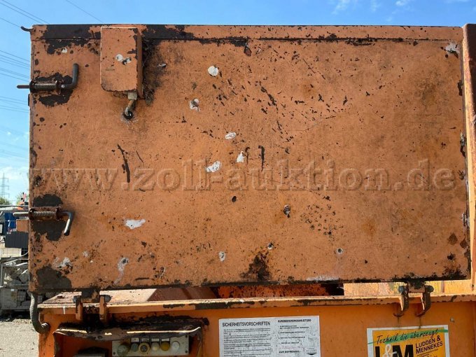 1 Absetzmulde Selbstpressmulde 8cbm Hersteller: Ludden & Mennekes – foto 9 – kavel bij Zoll-Auktion, Ludwigsburg
