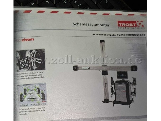 Achsmesscomputer: Ansicht Kaufanzeige