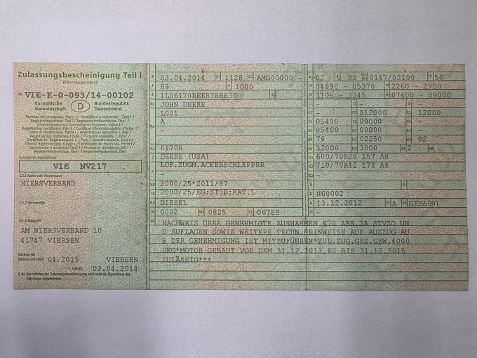 1 Ackerschlepper John Deere 6170R - Getriebeschaden – foto 20 – kavel bij Zoll-Auktion, Kevelaer