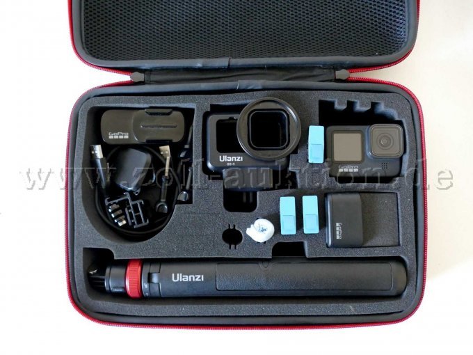 1 Actionkamera GoPro Hero 9 black mit Zubehör und Transporttasche