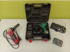 Akkuschrauber + Winkelschleifer + 2x BitSet