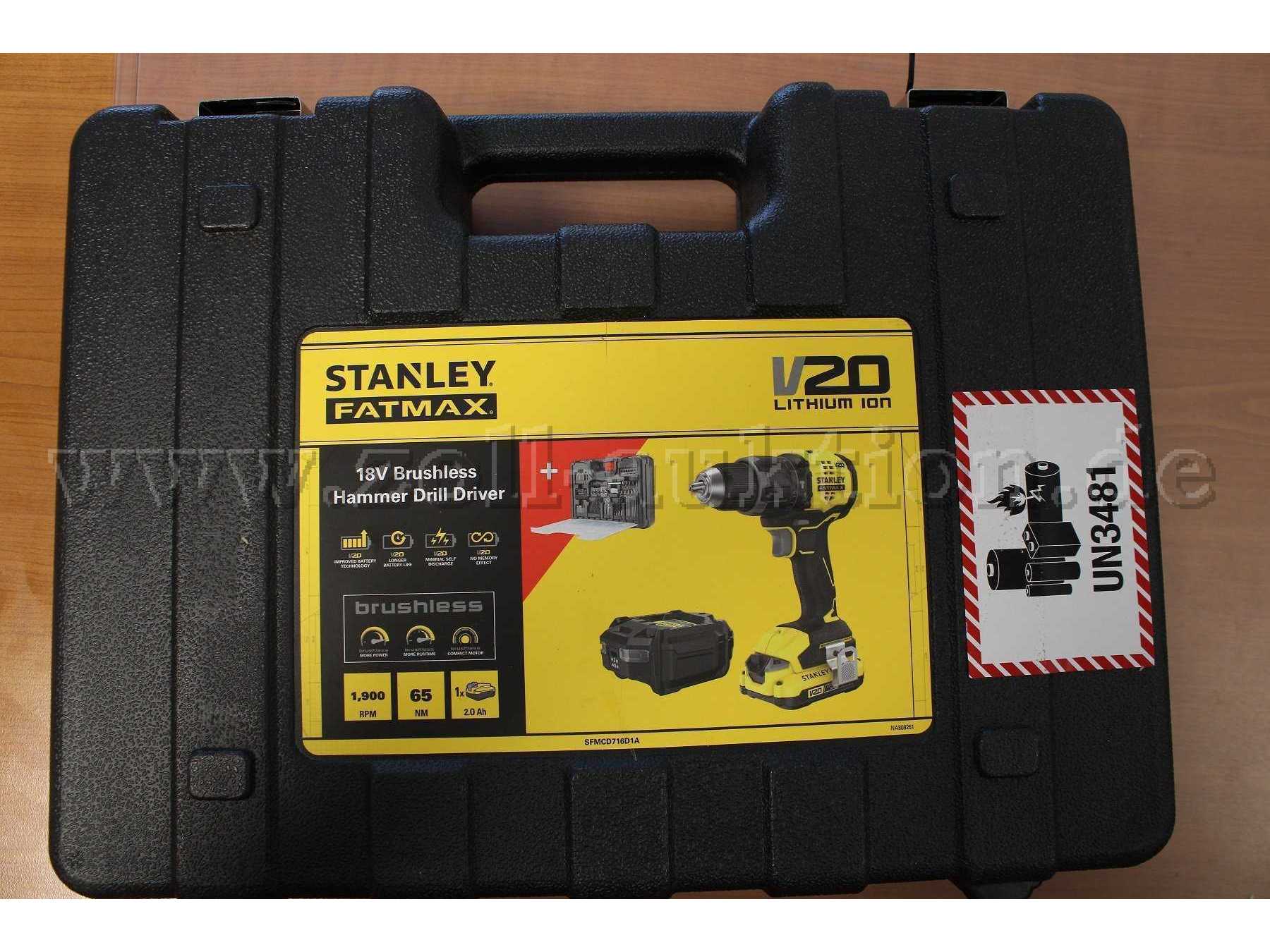 1 Koffer mit Stanley Akku-Schlagbohrschrauber und Zubehör