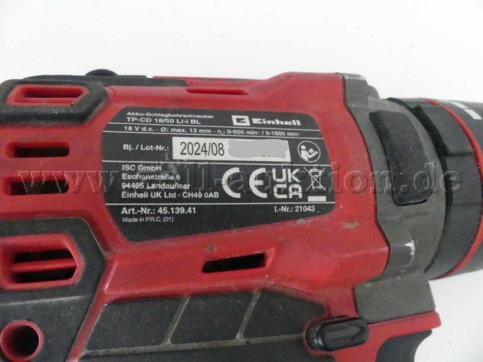 Detailansicht Produktdaten Schlagbohrschrauber