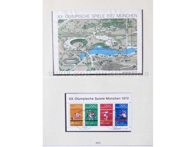 Teilansicht verschiedene Briefmarken Dt. Bundespost 1971-80