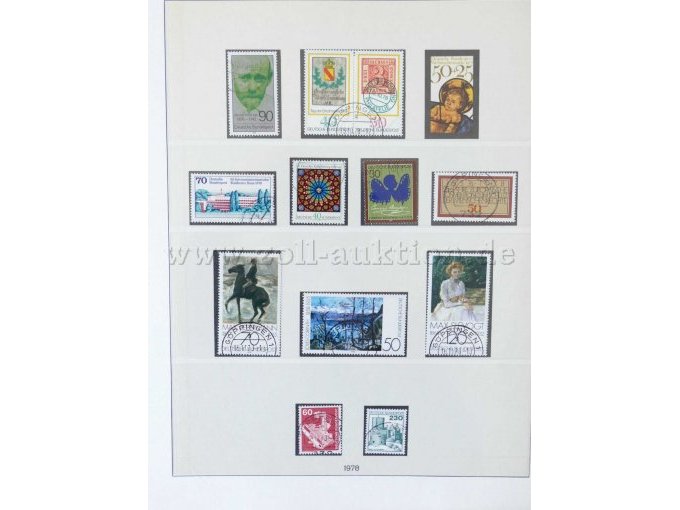 Teilansicht verschiedene Briefmarken Dt. Bundespost 1971-80