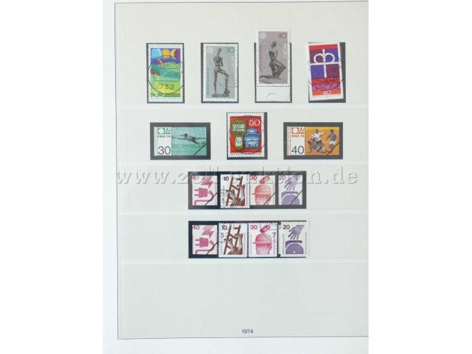 Teilansicht verschiedene Briefmarken Dt. Bundespost 1971-80