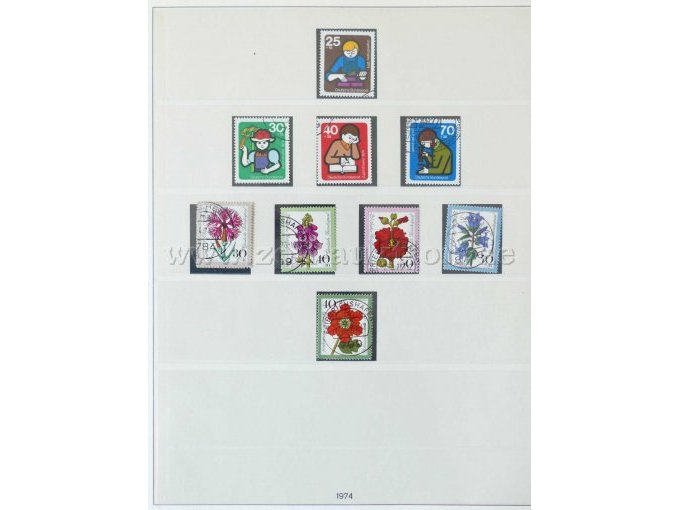 Teilansicht verschiedene Briefmarken Dt. Bundespost 1971-80