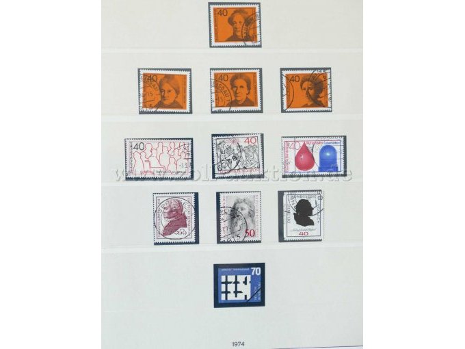 Teilansicht verschiedene Briefmarken Dt. Bundespost 1971-80