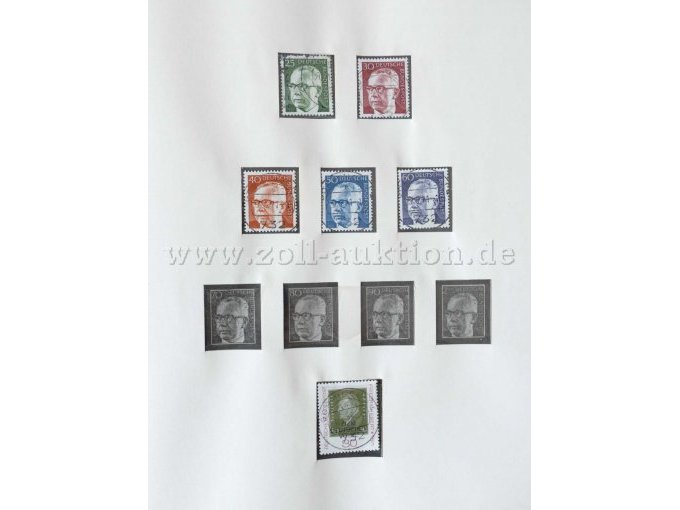 Teilansicht verschiedene Briefmarken Dt. Bundespost 1971-80