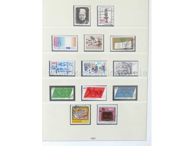 Teilansicht verschiedene Briefmarken Dt. Bundespost 1971-80