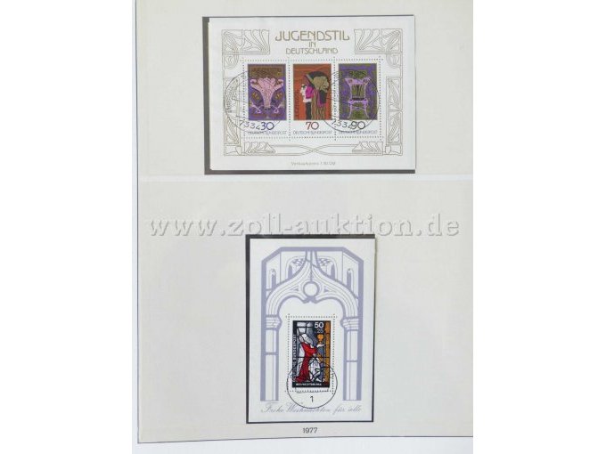 Teilansicht verschiedene Briefmarken Dt. Bundespost 1971-80