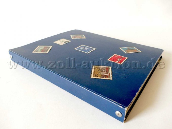 Ansicht Album Cover mit aufgeklebten Briefmarken