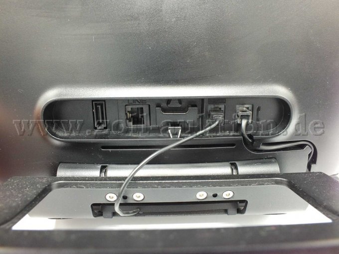 Anschlussmöglichkeiten des Telefons.