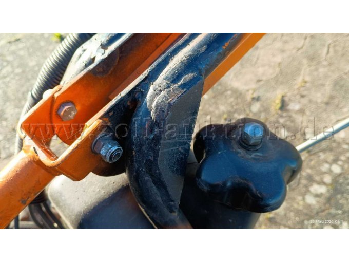 Ansicht des geschweißten Rahmens links