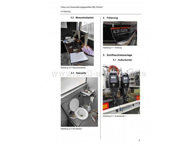 Messplatz Nasszelle Außenborder