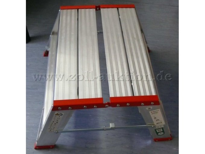 Alu-Leitertritt 2x2 Stufen -seiteliche Ansicht