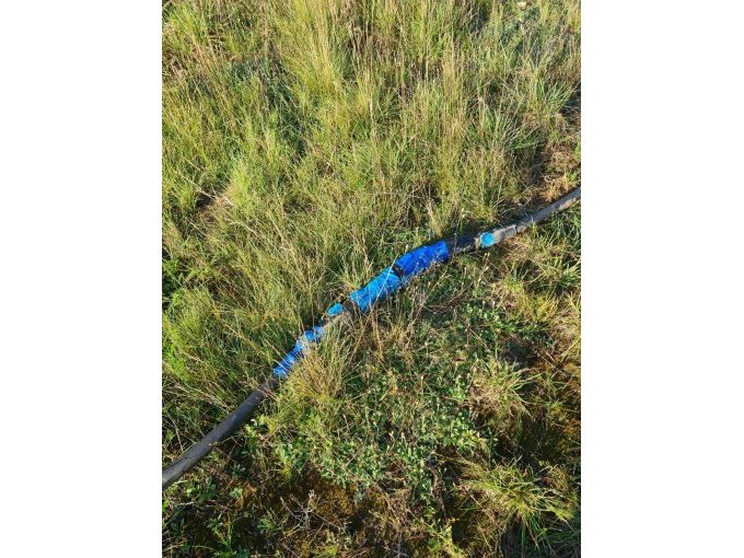 Kabel gemufft und ausgerollt
