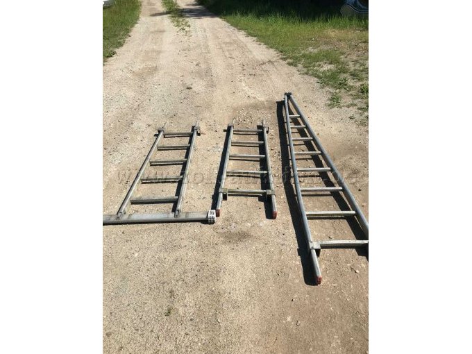 3 Steckstücke, 2x5sprossig,1x8sprossig