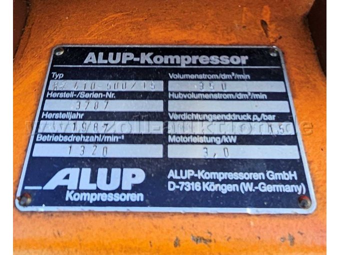 Typschild Kompressor