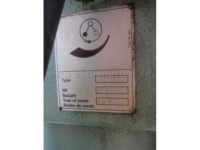 Alzmetall Ständerbohrmaschine, Typenschild