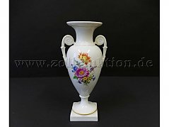 1 Amphorenvase Meissener Porzellan, Blumendekor