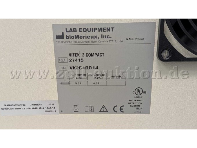 Analysengerät VITEK 2 C.15 Compact, Typenschild 2