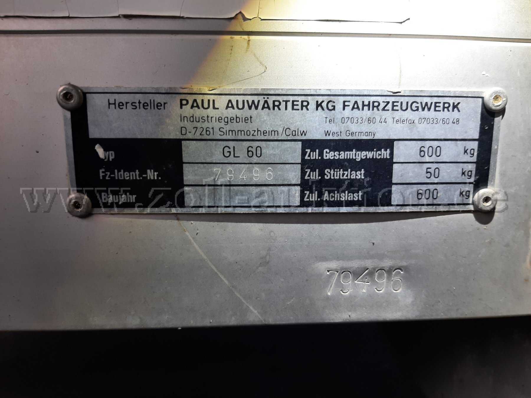 Typenplakette Anhänger