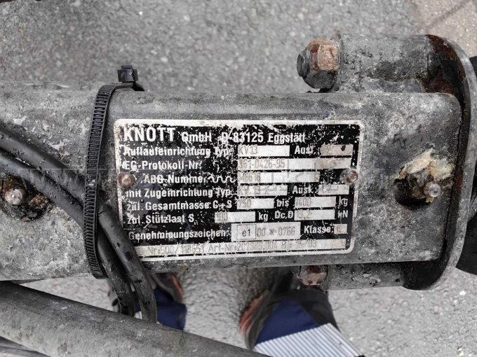 Typenschild Auflaufeinrichtung Knott GmbH