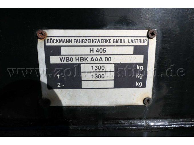 1 aanhanger van Böckmann, type HBK 1300 kg – foto 5 – kavel bij Zoll-Auktion, Schieder-Schwalenberg