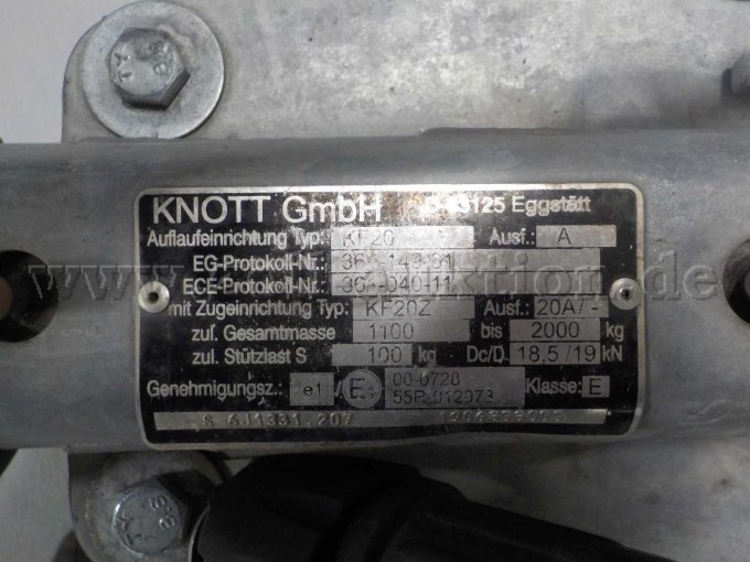 Detailbild Typenschild Deichsel