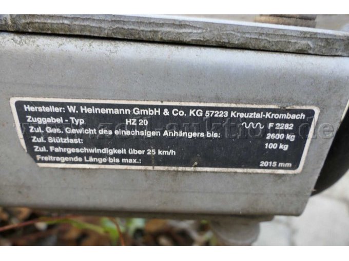 1 Anhänger Heinemann 2500 kg, beladen mit 1 Citroen C3 Cabrio - Bastlerfahrzeug – foto 8 – kavel bij Zoll-Auktion, Verl