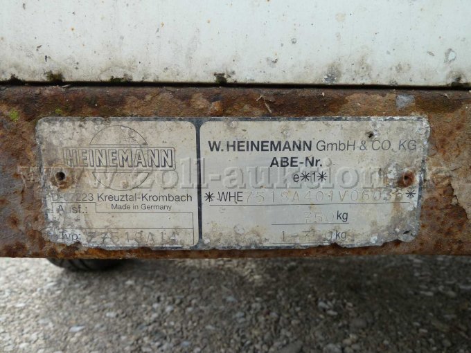 Ansicht Fahrgestellnummer