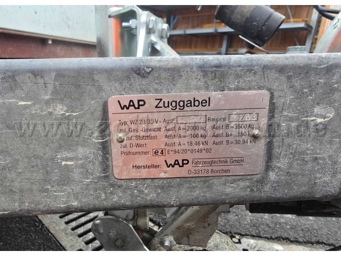 Typenschild Zuggabel