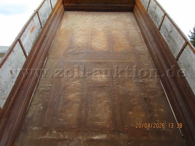 Boden des Kippers Ansicht von oben