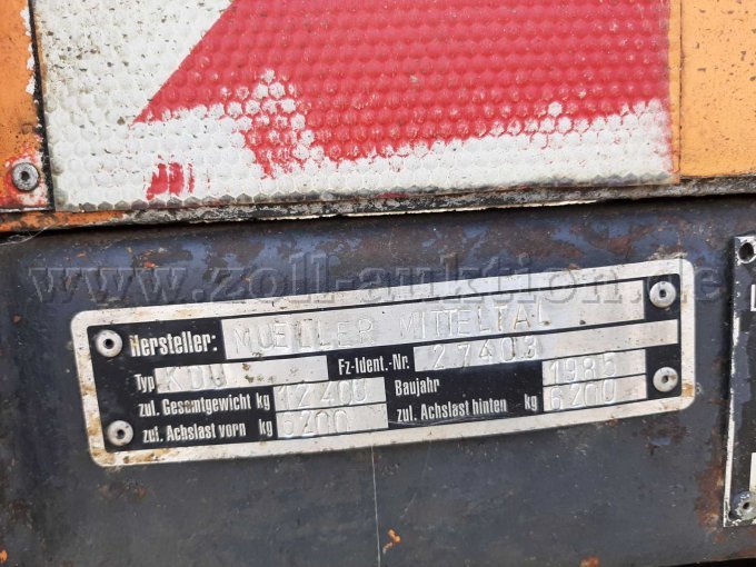 Daten über Anhänger