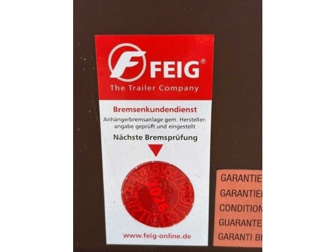 Bremsprüfplakette