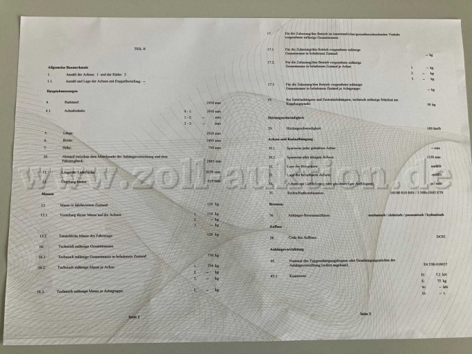 Übereinstimmungsbescheinigung Teil II