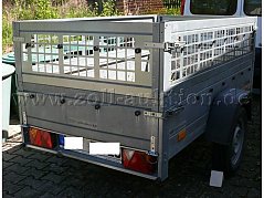 Anhänger TEMARED offener Kasten mit Gitteraufsatz