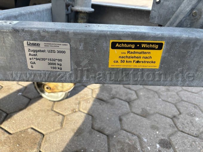 Technische Daten für Zuggabel