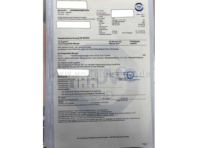 HU / TÜV Bericht