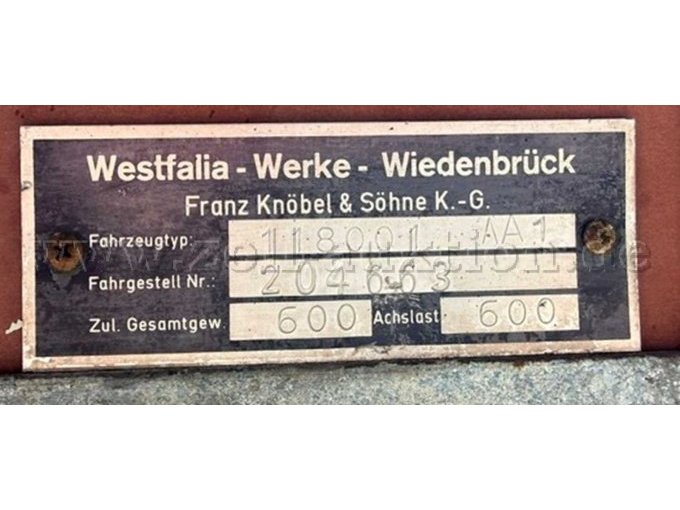Fahrgestell Nr.