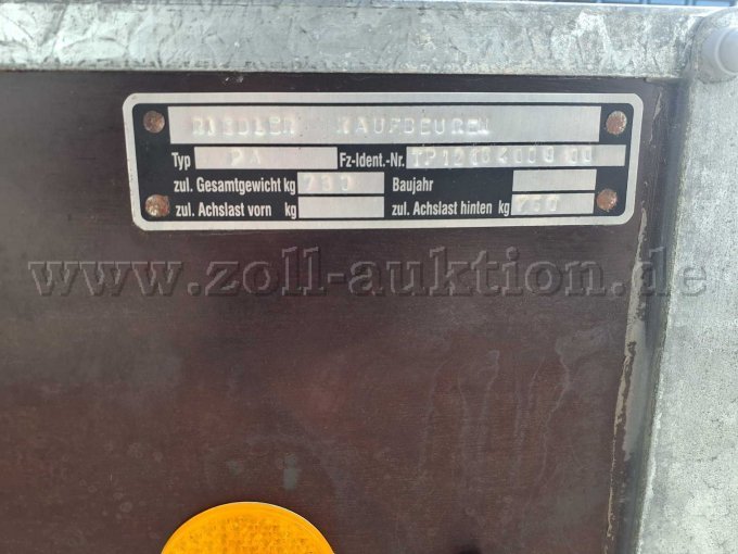 Typenschild Anhänger