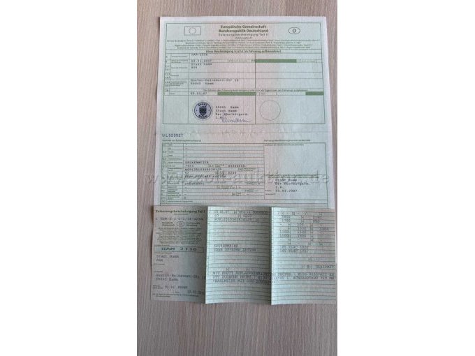 Zulassungspapiere Teil I+II