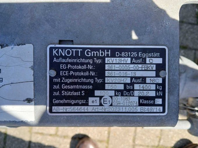 Typenschild Anhänger