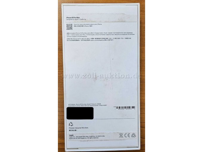 CE-Kennzeichnung auf der Rückseite der Orignalverpackung