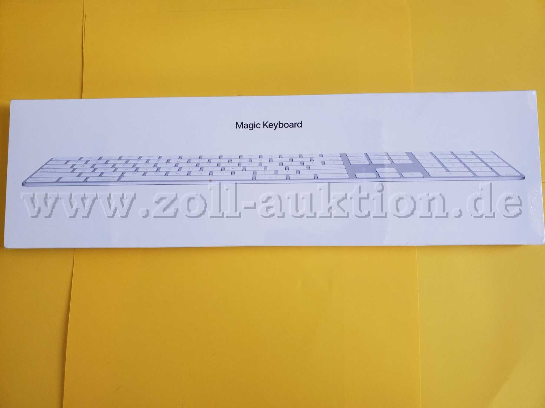 Magic Keyboard mit Zahlentastatur, OVP Frontansicht Kartonage
