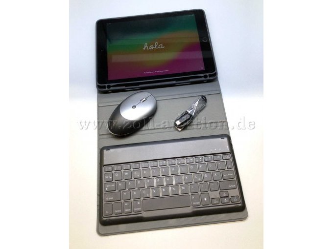 Apple IPad 6. Generation A1954, Jelly Comb Tastatur+Hülle + Ladekabel + Wireless Mouse